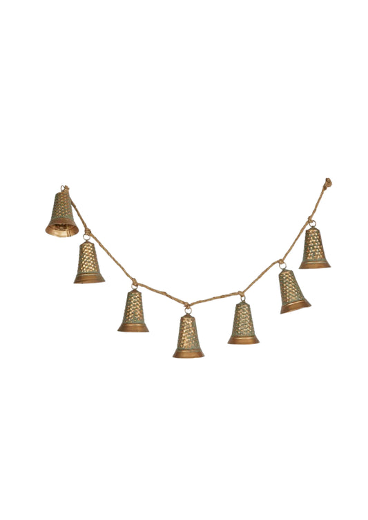 Hanging Bell Garland Bronze