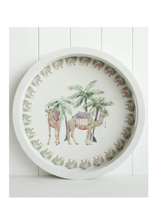 Tray Oasis Camels White