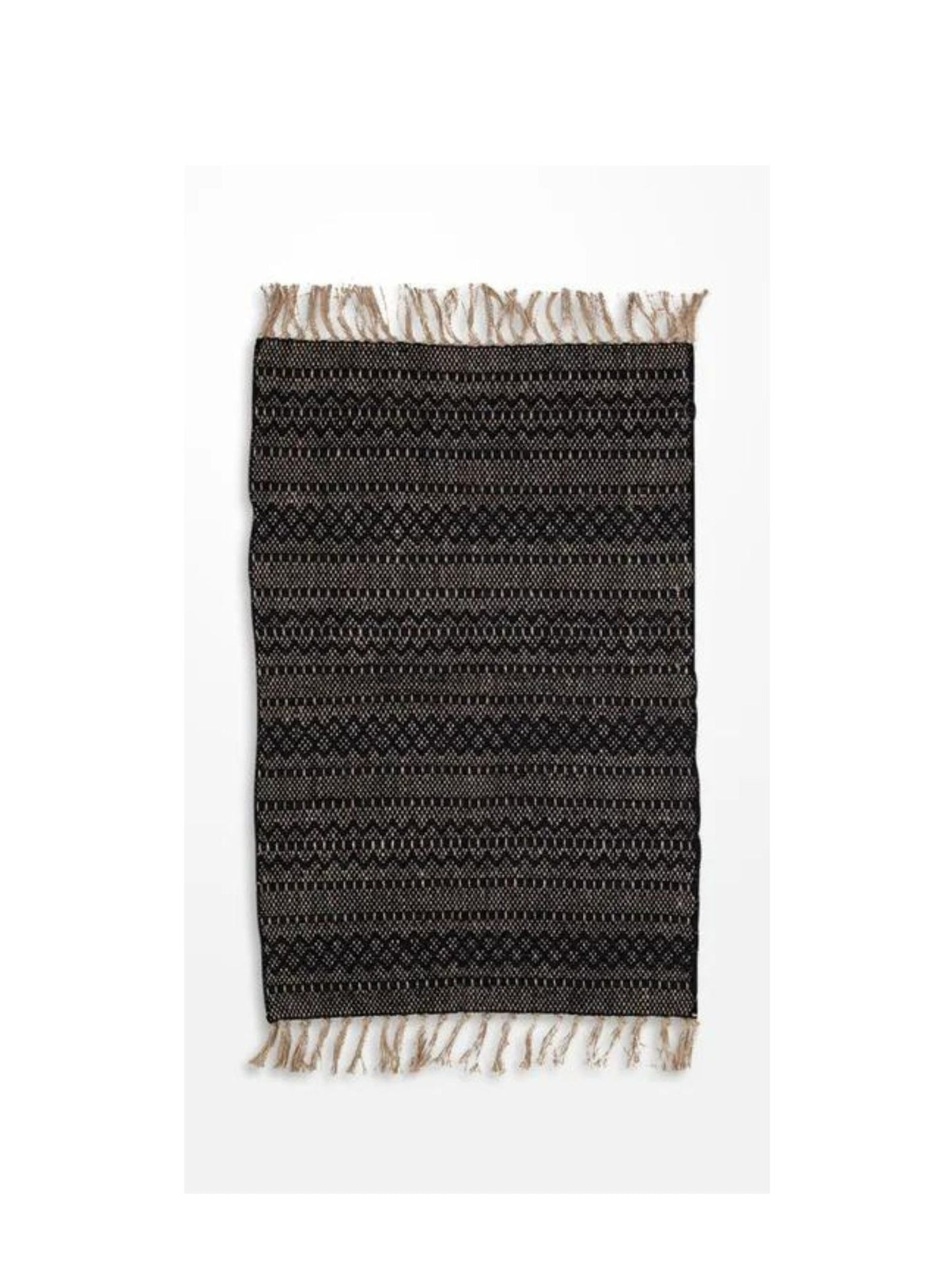 Cotton & Jute Small Rug - Miso - 90x60cm