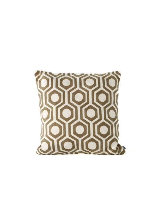 Indoor Cushion - Embroidered Cotton - Harvan - Beige 50x50cm