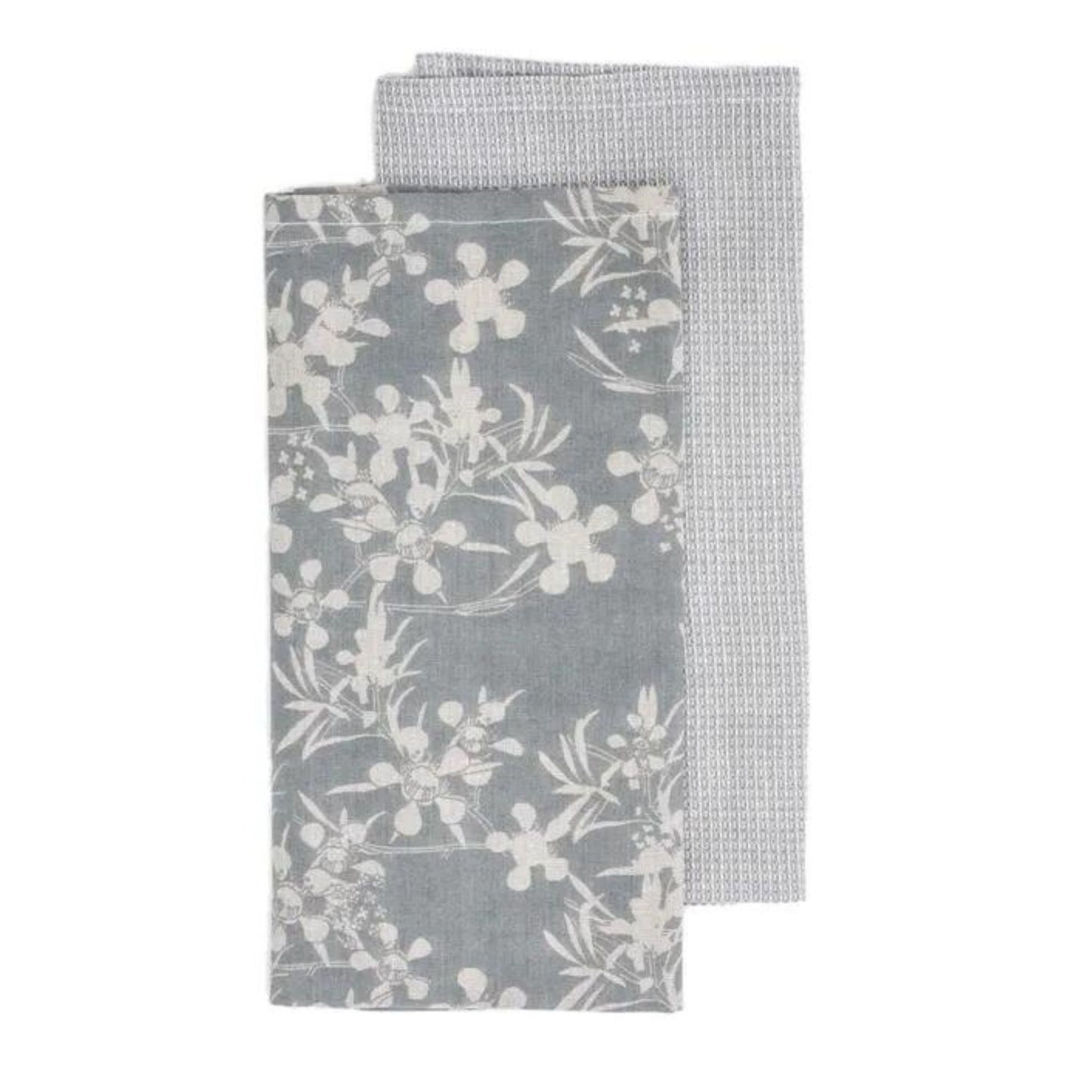 Myrtle Tea Towel Pack of 2 Slate