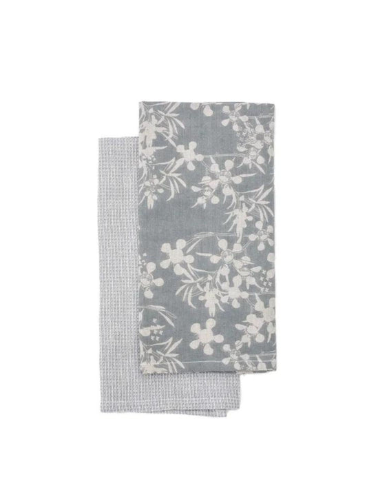 Myrtle Tea Towel Pack of 2 Slate