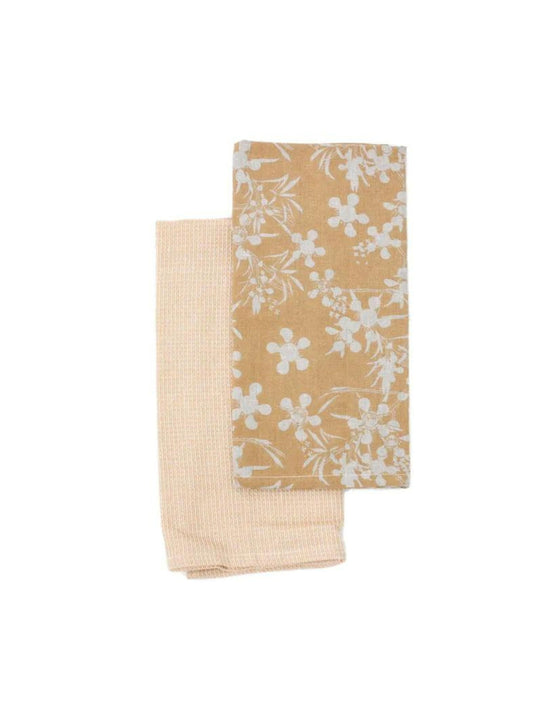 Myrtle Tea Towel Pack of 2 Honey