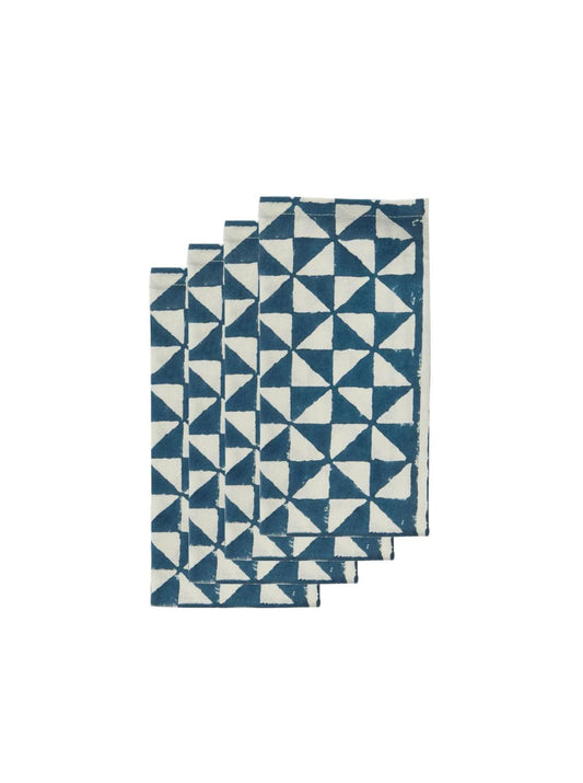 Malta Geo Stripe Cotton Napkin Set of 4