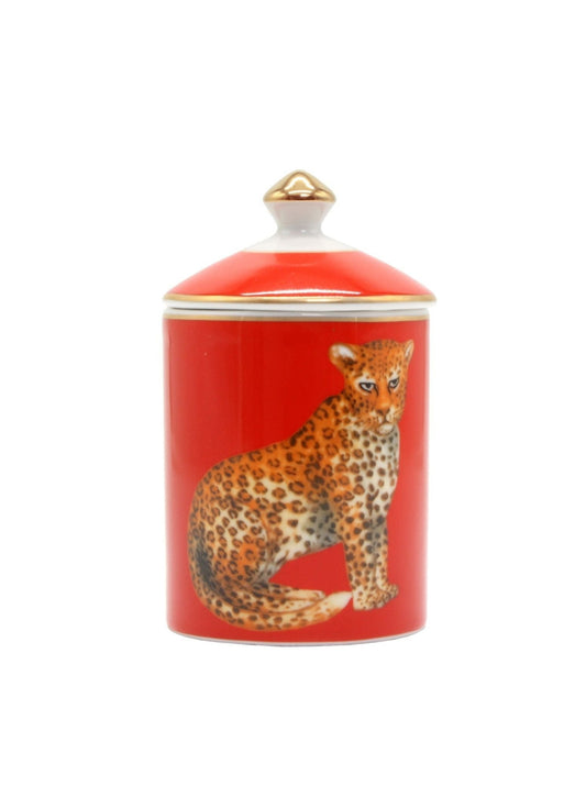 Candle In Jar-Leopard Red (14CM)