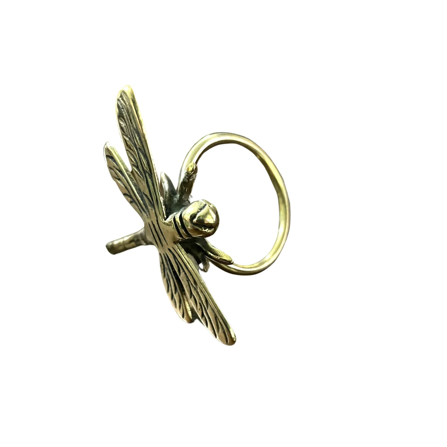 Napkin Ring Set of 2 Dragonfly Brass