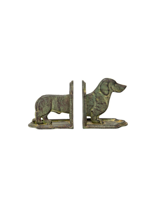 Cast-Iron Dachshund Book-End Set