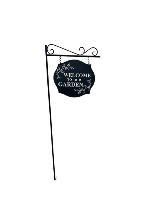 Welcome to our garden Laser-cut Stake 37x9x121cm