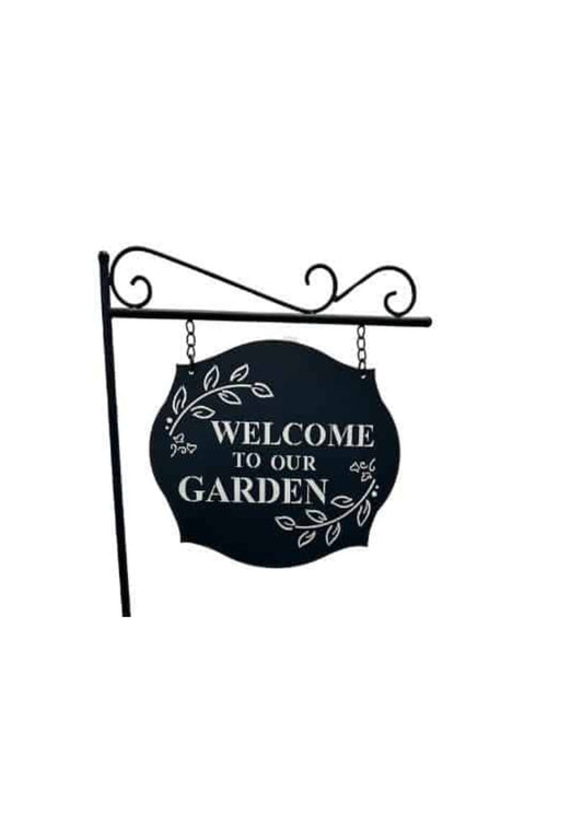 Welcome to our garden Laser-cut Stake 37x9x121cm