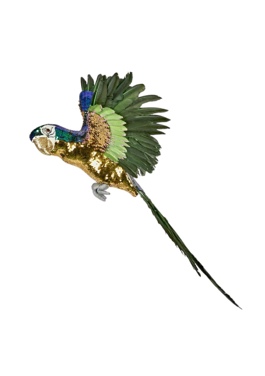 Donna Sequin Parrot Green Large