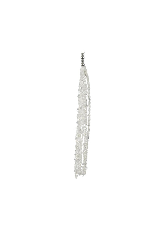 Milla Hanging Sequin Tassel White