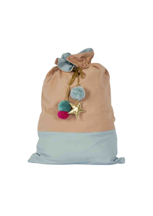Blue and Sand Reversible Sack