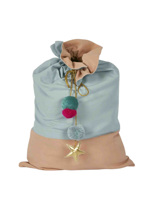 Blue and Sand Reversible Sack