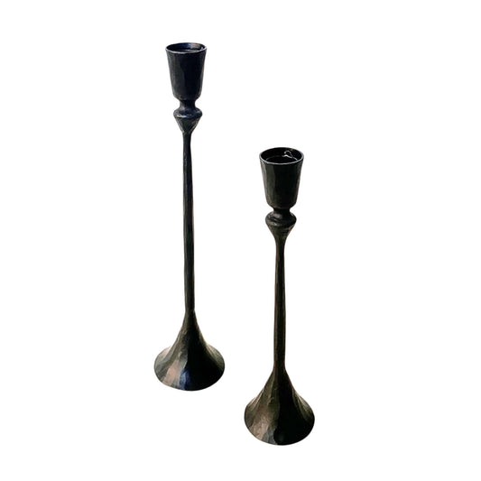 Gemini Hand Forged Iron Candlestand