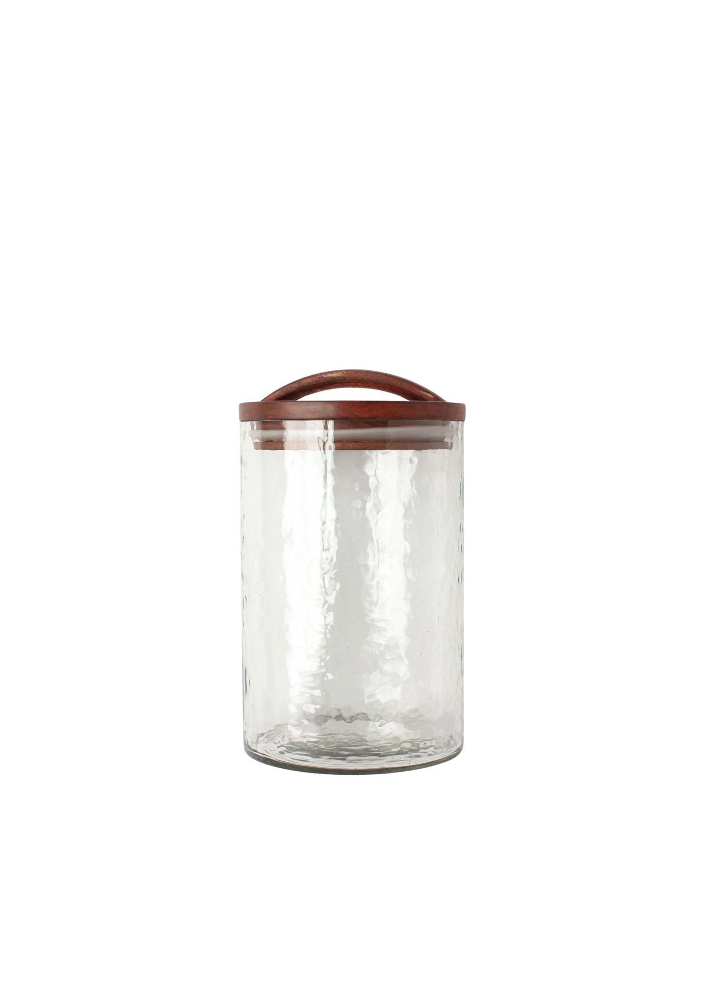 Handblown Hammered Glass Canisters