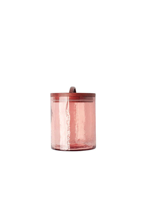 Handblown Hammered Glass Canisters