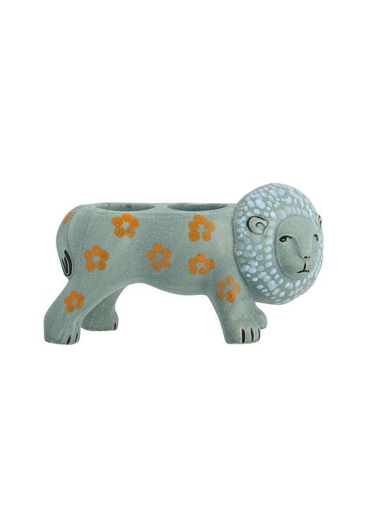 Bloomingville-Leander Votive, Blue, Stoneware