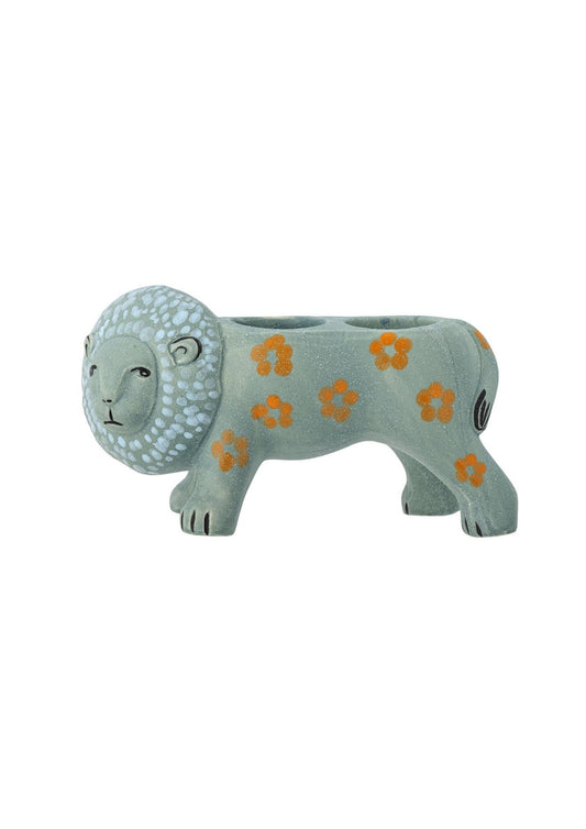 Bloomingville-Leander Votive, Blue, Stoneware