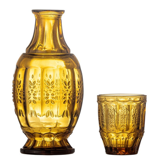 Theon Decanter & Glass, Brown, Glass