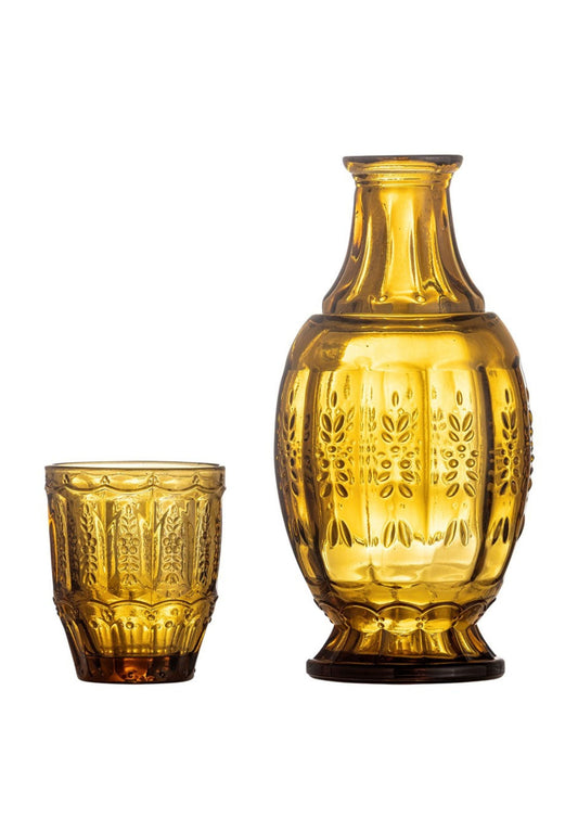 Theon Decanter & Glass, Brown, Glass