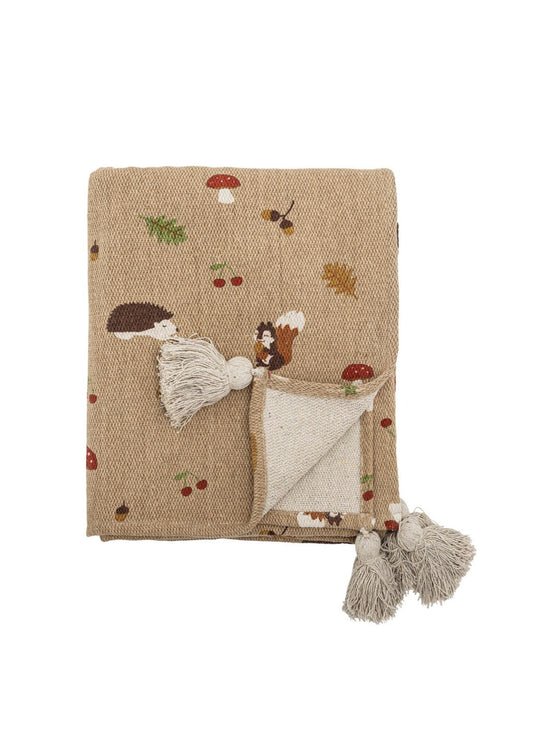 Fall Throw, Brown, Recycled Cotton