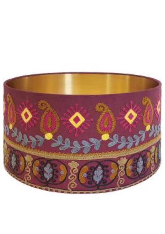 Drum Shade - Tribal Paisley - Purple Multi