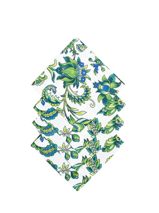 Kehlani Green Silk Screened Napkins - set of 4