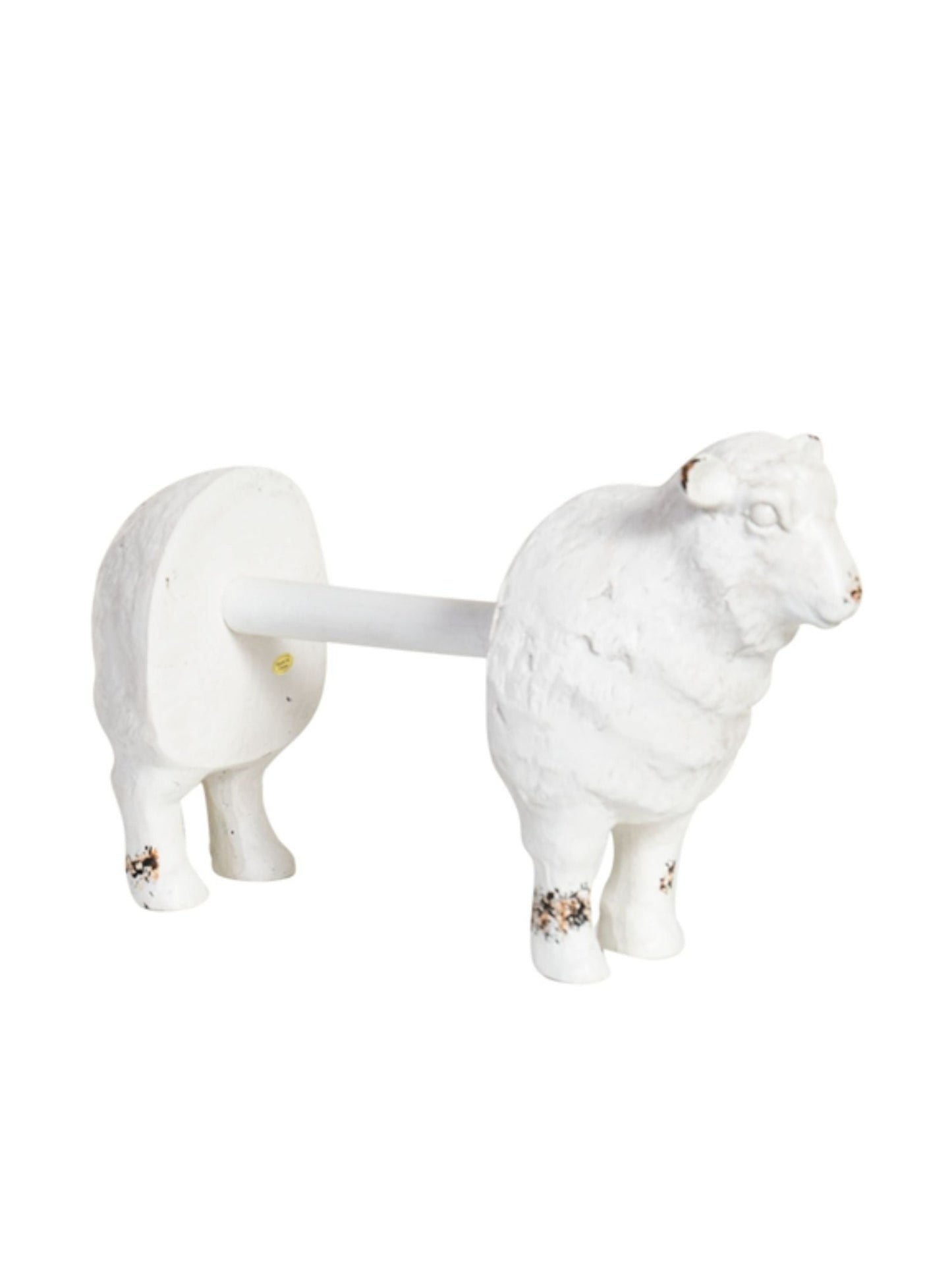 Kitchen Paper Towel Dispenser - White Resin Lamb