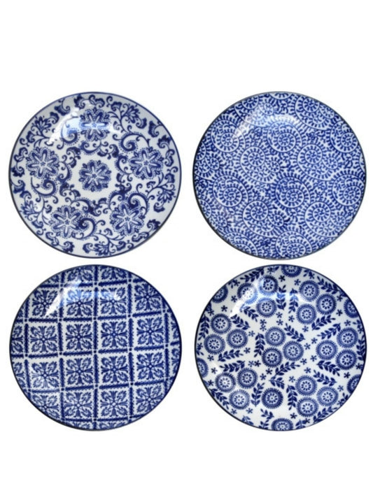 Blue & White Plate set of 4