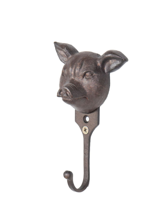 Pewter Pig Wall Hook