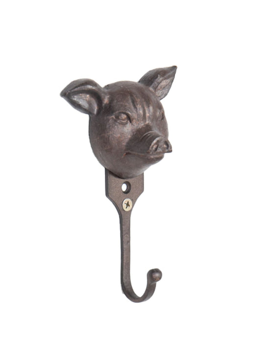 Pewter Pig Wall Hook