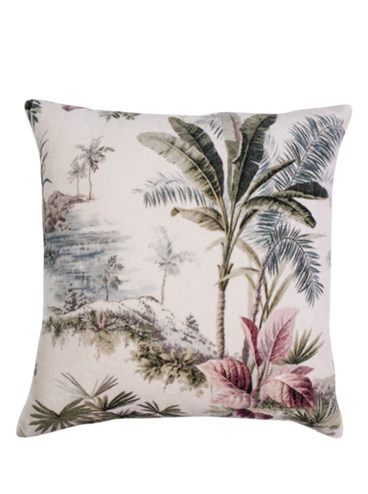 Palm Tree Velvet Cushion with Insert 45cm