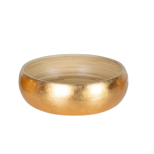 Bamboo  Bowl Large Gold