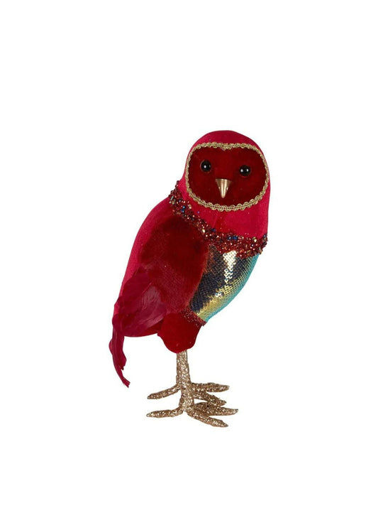 Royal Scarlet Decorative Owl Small