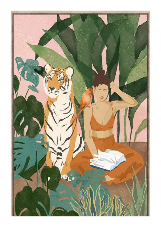 Framed Wall Art - Tina's Tiger - 60x90cm