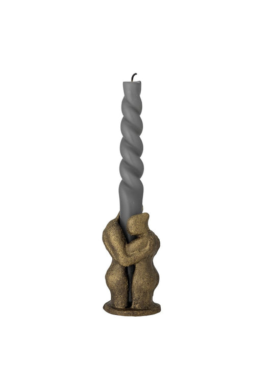 Tan Candlestick, Brass, Cast Iron Bloomingville