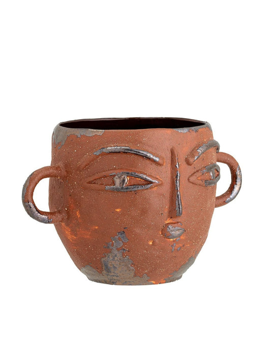 Lo Flowerpot, Brown, Stoneware