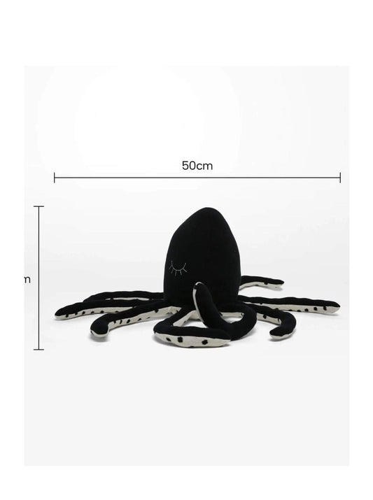 Kids Shaped Cushion - Octopus - White Spot