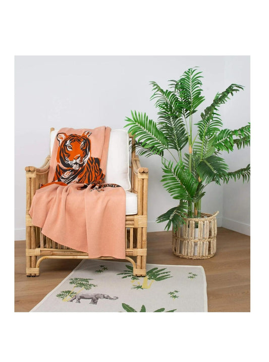 Kids Throw - Tiger - Peach